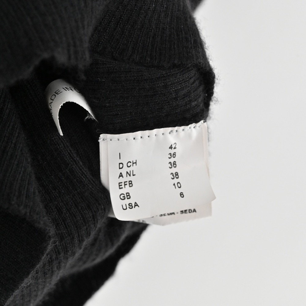 Missoni Womens Cashmere Silk Sweater Size 6 Black Ruched Sleeve Quiet Luxury - Picture 7 of 14